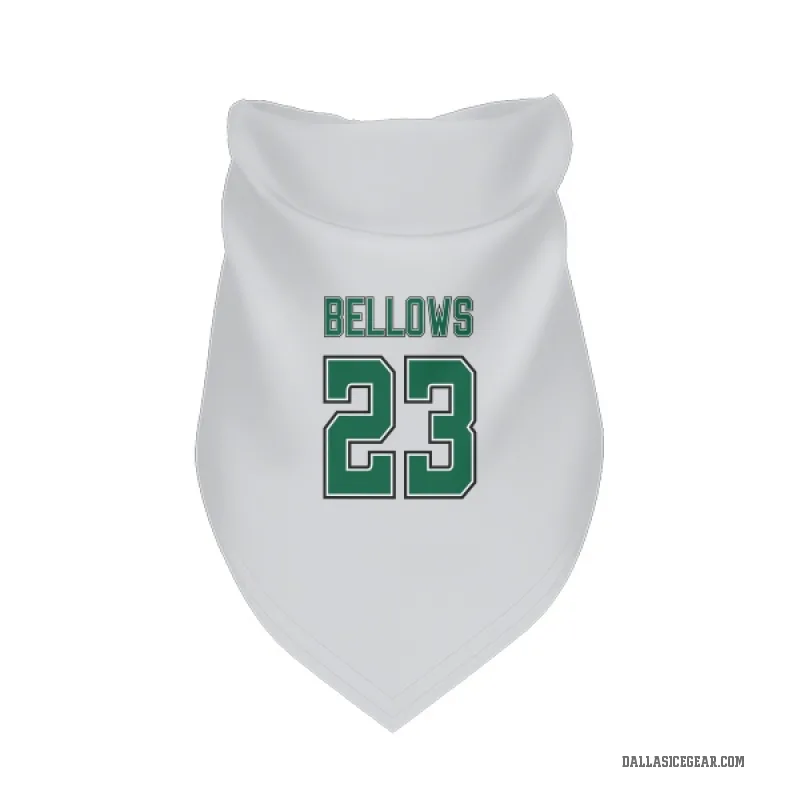 Brian Bellows White Dallas Stars Cat & Dog Pet Bandana