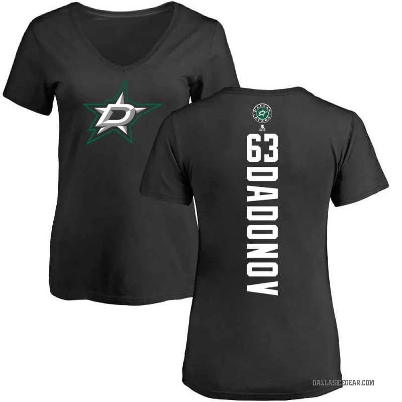 Evgenii Dadonov Women's Black Dallas Stars Backer T-Shirt -