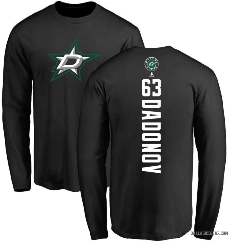 Evgenii Dadonov Youth Black Dallas Stars Backer Long Sleeve T-Shirt -