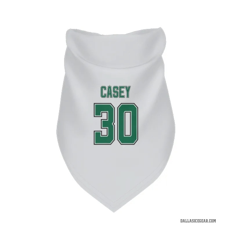 Jon Casey White Dallas Stars Cat & Dog Pet Bandana