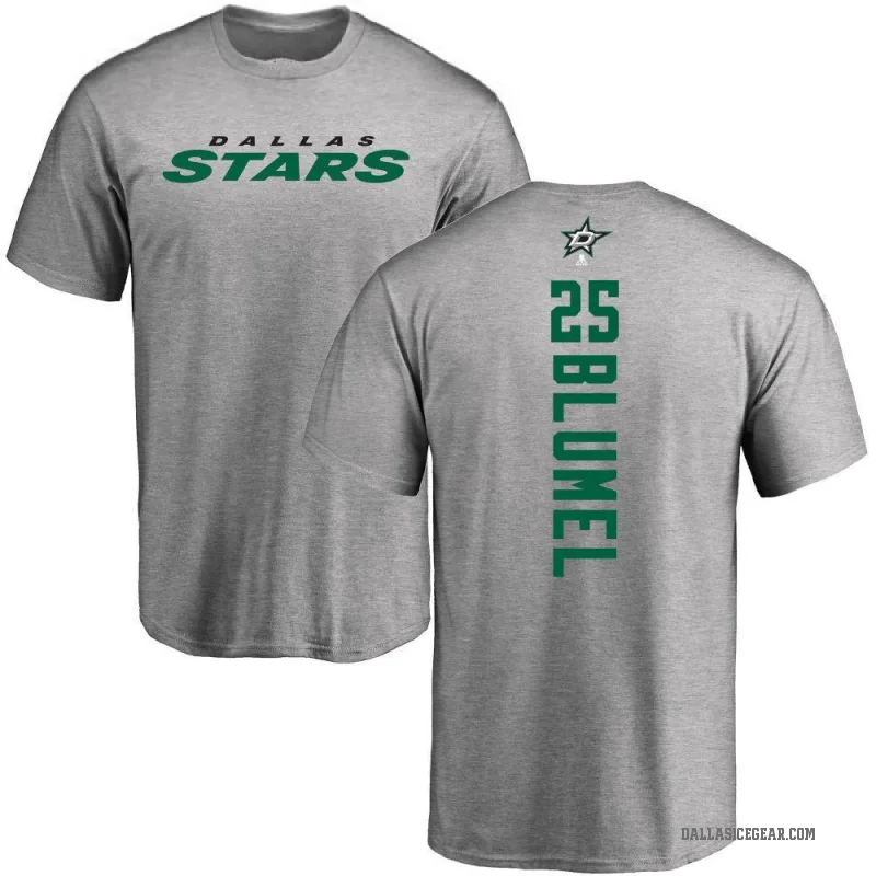 Matej Blumel Men's Ash Dallas Stars Backer T-Shirt -