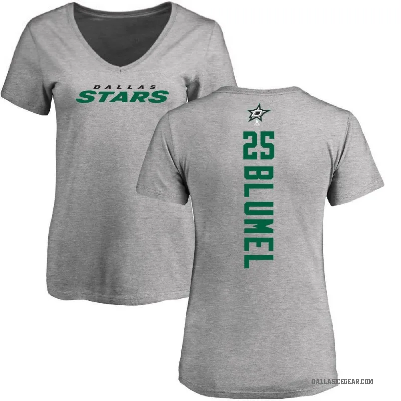 Matej Blumel Women's Ash Dallas Stars Backer T-Shirt -